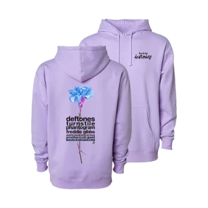 Deftones Lavender Carnation Script Hoodie