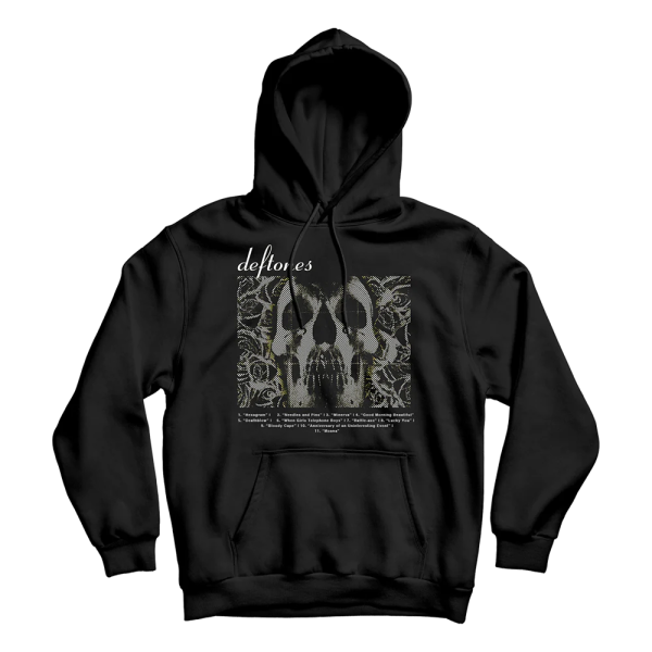 Deftones Grey Skull Tracklist Hoodie