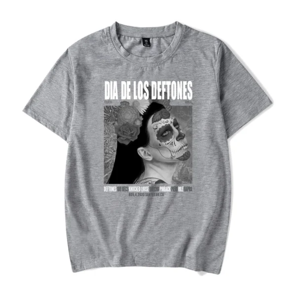 La Catrina Ladies Flowy Grey T-Shirt